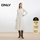 ONLY2025秋季新款氣質(zhì)通勤顯瘦中長(cháng)裙套裝連衣裙女|125307008 A48豆腐白色 S