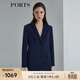 PORTS女裝春夏新款絲巾裝飾西裝LL8J006NWB011 丈青 2