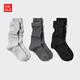 優(yōu)衣庫女裝襪子/3雙裝寬松高筒襪堆堆襪482721 480277 477074 482721/04煙灰色 S /M/23～25 cm