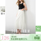 三彩2025秋款白色牛仔半身裙純棉直筒裙復古長(cháng)裙顯瘦M 米白色 XL 170/76A