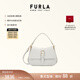 芙拉（FURLA）【禮物】【明星同款】FLOW牛皮迷你女士手提包休閑斜挎包 棉花糖白