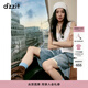 DZZIT地素牛仔短褲夏季波嬉風(fēng)毛邊設計褲子女3J2R1101B 藍色 XS