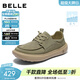 百麗男鞋免系帶厚底布鞋商場(chǎng)同一腳蹬爸爸鞋8SW01BM5預售 綠色（彈力帶） 40 (250mm)