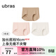 ubras【加長(cháng)底襠】無(wú)尺碼無(wú)痕內褲女7A抗菌襠運動(dòng)瑜伽防尷尬不夾臀 【加長(cháng)底襠】隱形膚色+奶油杏色+燕麥奶色 均碼 90-130斤