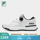 FILA 斐樂(lè )許龍一同款官方GF DRIVEX軟釘高球鞋運動(dòng)男鞋 明亮白/駿馬黑-SW 42