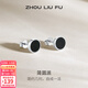 周六福（ZLF） S925銀飾耳釘女黑色瑪瑙優(yōu)雅氣質(zhì)高級感耳飾送禮T 耳飾一對