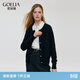 歌莉婭針織毛衣開(kāi)衫女裝秋季新款高端黑色羊絨外套1C9L6J520 00B黑色 M