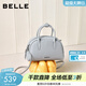 百麗云貝波士頓女包新款時(shí)尚保齡球包真皮斜挎手提包BL881AX6 云母藍 F