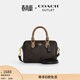 蔻馳（COACH）奧萊女士女包經(jīng)典老花ROWAN 迷你波士頓單肩斜挎包手提包 IM/胡桃木色/棕黃色