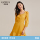 歌莉婭   長(cháng)袖連衣裙  112R4K1YF 45Y蔗黃 S