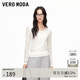 VEROMODA T恤女2026春季新款雙層領(lǐng)口紐扣拼接修身上衣簡(jiǎn)約松弛326102002