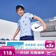 NIKE3BRAND 耐克吸濕透氣短T+短褲2件套25年夏季男女童滿(mǎn)印彈力套裝