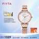 飛亞達（FIYTA）手表女 young+系列潮流石英表鋼帶小清新女式生日禮物送女友 浪漫玫瑰金L851000.PWPD