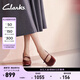 Clarks其樂(lè )Nyta45 Shine女鞋夏季新款瑪麗珍小皮鞋學(xué)院方跟單鞋高跟鞋 酒紅色 261728564 36