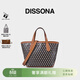 DISSONA迪桑娜托特包女包幸運錦囊單肩手提包mini老花復古【禮物】 棕色