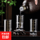 二兩白酒杯帶刻度家用鋼化玻璃大號分酒器酒具套裝 二兩白酒杯-冰山底 6只裝