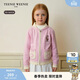 Teenie Weenie Kids小熊童裝25款秋冬女童青果領(lǐng)拉鏈針織開(kāi)衫毛衣 粉色 120cm