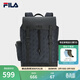 FILA【黑武士】斐樂(lè )官方2026新款男時(shí)尚休閑翻蓋背包電腦雙肩包 正黑色-BK XS