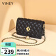 viney包包女包牛皮鏈條包輕奢百搭單肩斜挎包生日禮物高級感送女友老婆