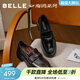 百麗（Belle）海鷗樂(lè )福鞋女26春新質(zhì)感牛皮舒適通勤單鞋B2972AA6預售 黑色 38