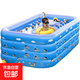 充氣游泳池兒童家用大人小孩成人室內家庭折疊嬰兒游泳桶戶(hù)外寶寶 豪華套裝1.5米3層電泵+海洋球+泳圈+修補貼