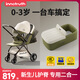 InnoTruth嬰諾嬰兒車(chē)睡籃推車(chē)二合一0-3歲用折疊輕便可坐可躺帶減震嬰幼兒 4代青芥綠【二合一】推車(chē)+睡籃