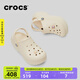 CROCS卡駱馳貝拉洞洞鞋沙灘鞋包頭老爹鞋厚底拖鞋一腳蹬|210062 冬日白 -11S 36 /37(220mm)