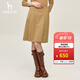 哈吉斯（HAZZYS）女裝 春秋季A字型素色舒適通勤半身裙ABQST0ADF07 米色BI S (155/68A 36)