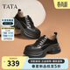 他她TATA厚底小皮鞋女松糕底單鞋女春季制服鞋JK鞋 黑色 37