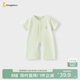 童泰（TONGTAI）嬰兒短袖連體衣夏季純棉兒童衣服寶寶開(kāi)襠哈衣爬服睡衣綠色80cm