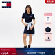 TOMMY JEANS【微彈顯瘦】春夏女裝珠地棉氣質(zhì)休閑運動(dòng)網(wǎng)球裙POLO連衣裙