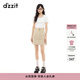 DZZIT地素短袖T恤夏季U領(lǐng)設計都市松弛感上衣女3J2B3971D 白色 S