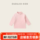 嘟嘟家兒童打底衫加絨保暖冬裝男童長(cháng)袖秋冬女童上衣加厚寶寶衣服童裝潮 粉色 100