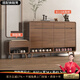 Mamorino德國品牌實(shí)木框架鞋柜家用門(mén)口入戶(hù)柜靠墻入戶(hù)門(mén)大容量換鞋凳鞋架 胡桃色1.6米四門(mén)四抽+換鞋凳
