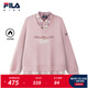 斐樂(lè )FILA兒童童裝上衣2026年春季新款女大童加絨翻領(lǐng)舒適套頭衛衣 煙粉-PK 165