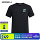 邁樂(lè )（Merrell）運動(dòng)戶(hù)外短袖T恤印花圓領(lǐng)男女同款吸濕透氣速干清涼舒適短袖上衣 MC32590026-BK02黑色 M