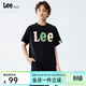 Lee童裝兒童短袖T恤男女童夏季中大童學(xué)生夏裝印花休閑上衣半袖體恤 黑色 0693 165 cm