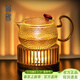 高茗蠟燭溫茶爐燭臺暖茶底座加熱爐茶壺溫茶器保溫爐烤茶爐焙茶器茶具 流光蠟燭底座+錘紋壺 240ml