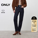 ONLY2025冬季新款磨毛高腰男友褲九分錐形褲牛仔褲女|125449003 J37 1000洗水藍牛仔 M M標準褲長(cháng)