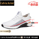 CalviaKrim品牌輕奢男鞋夏季透氣隱形內增高鞋男士輕便休閑運動(dòng)鞋子男潮網(wǎng)鞋 白色增高6CM 【正品男鞋】 37 (235mm)