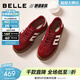 百麗（Belle）跑道板栗德訓鞋女鞋26春新款商場(chǎng)增高厚底休閑板鞋E9Z1DAM6預售 紅色 39
