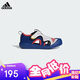 阿迪達斯（adidas）童鞋25春季新款男女大小童魔術(shù)貼包頭涼鞋 JQ2277藍/白/紅