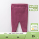 戴維貝拉（DAVE＆BELLA）秋冬季兒童毛線(xiàn)褲寶寶打底褲加絨女童長(cháng)褲保暖小孩秋冬幼兒褲子 紫紅 90 cm(建議身高80-90cm)