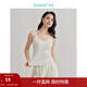 茵曼（INMAN）簡(jiǎn)約薄款針織小背心2025夏女裝新款無(wú)縫美背吊帶無(wú)袖打底上衣 白色 S
