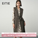 愛(ài)特愛(ài)（EITIE）氣質(zhì)通勤百搭時(shí)尚無(wú)袖外套西裝領(lǐng)秋季新款長(cháng)款馬甲7104803 森林綠48 L (165)