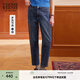 Teenie Weenie小熊女裝牛仔褲秋季學(xué)院通勤休閑直筒長(cháng)褲 中藍色 L