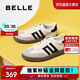 百麗女鞋復古拼色德訓鞋新款百搭簡(jiǎn)約運動(dòng)休閑鞋B2614AM5 米白 37