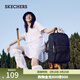 斯凱奇（Skechers）雙肩包男女同款學(xué)生經(jīng)典紅色書(shū)包時(shí)尚大容量休閑運動(dòng)旅行通勤背包 碳黑/0018