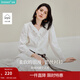 茵曼（INMAN）2025秋冬女裝新款100棉甜美花邊刺繡白色襯衫長(cháng)袖氣質(zhì)襯衣 云朵白 S