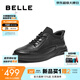 百麗（Belle）高幫皮鞋冬新商場(chǎng)同款牛皮厚底商務(wù)運動(dòng)鞋8VX01DM5 黑色-單里 42 (260mm)